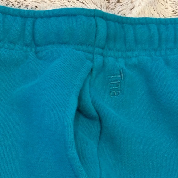 TNA Cozy Fleece MEGA Turquoise Sweatpants - Small - Picture 3 of 4